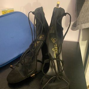 Black Strappy Fashion Nova Heels